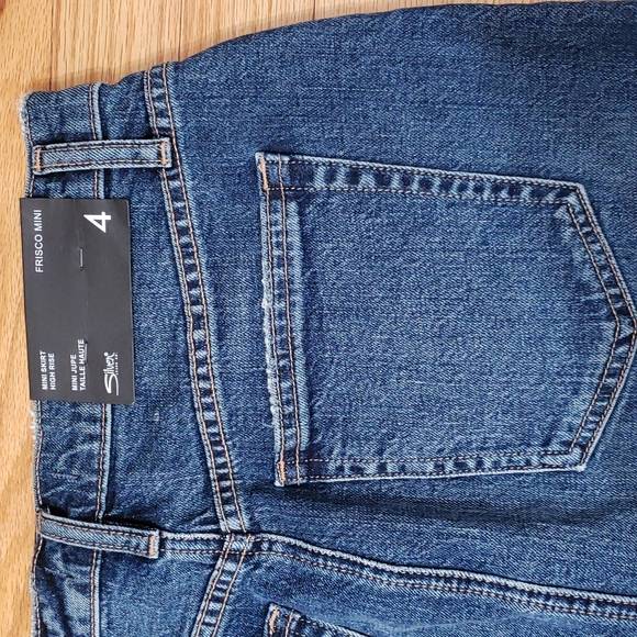 NWT Silver Jeans - Frisco Mini Jean Skirt High Rise Denim size 4 - Picture 5 of 9
